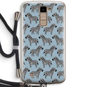 Zebra: LG K10 (2016) Transparant Hoesje met koord