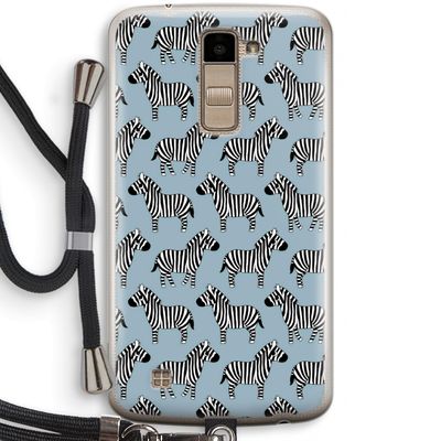 Zebra: LG K10 (2016) Transparant Hoesje met koord