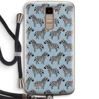 Zebra: LG K10 (2016) Transparant Hoesje met koord