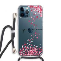 Hartjes en kusjes: iPhone 12 Pro Transparant Hoesje met koord