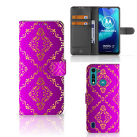 Wallet Case Motorola G8 Power Lite Barok Roze