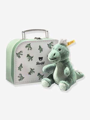 Baby T-Rex knuffel met koffer 16 cm voor kinderen STEIFF JOSHI groen