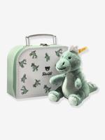 Baby T-Rex knuffel met koffer 16 cm voor kinderen STEIFF JOSHI groen