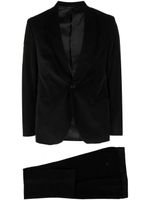 Manuel Ritz costume en velours à veste à simple boutonnage - Noir - thumbnail