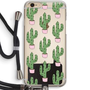 Cactus Lover: iPhone 6 / 6S Transparant Hoesje met koord