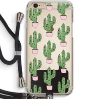 Cactus Lover: iPhone 6 / 6S Transparant Hoesje met koord