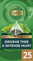 Thee Lipton Exclusive Groene thee Munt 25 piramidezakjes