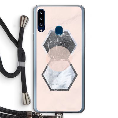 Creatieve toets: Samsung Galaxy A20s Transparant Hoesje met koord