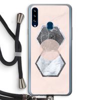 Creatieve toets: Samsung Galaxy A20s Transparant Hoesje met koord