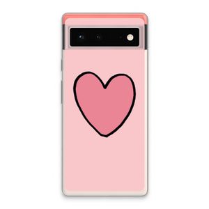 Hartje: Google Pixel 6 Transparant Hoesje