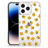 Doorzichtige Silicone Hoesje voor Apple iPhone 14 Pro Max Katten Emojis