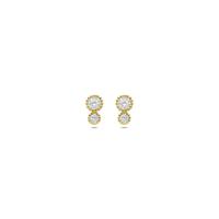 14k Geelgouden Oorknoppen met Zirkonia - 6,5 mm