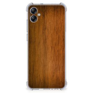 Samsung Galaxy A04e Stevig Telefoonhoesje Donker Hout