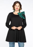 Yoek Tuniek wide bottom strik | Zwart | Maat 42/44
