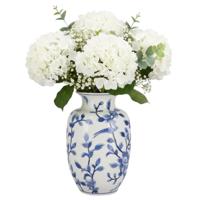 Chinese vaas Asian - blauw - porselein - D21 x 32 cm - bloemenvaas