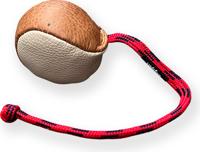 BODO bijtbal - Leer - 10cm - Met koord of handvat