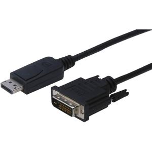 Digitus AK-340301-010-S DisplayPort-kabel DisplayPort / DVI Adapterkabel DisplayPort-stekker, DVI-D 24+1-polige stekker 1.00 m Zwart Schroefbaar