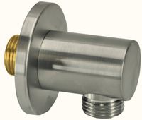 Saqu Classic doucheaansluiting met opsteek rond 1/2 inch messing geborsteld staal