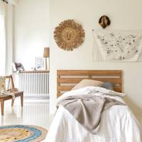 Tikamoon - Hoofdeinde voor kinderkamer van massief teakhout 135 cm Tikamoon - Hoofdeinde voor kinderkamer van massief teakhout 135 cm