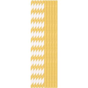 Duni Papieren Rietjes 25 Stuks Goud/Wit