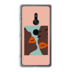Orange lips: Sony Xperia XZ2 Transparant Hoesje