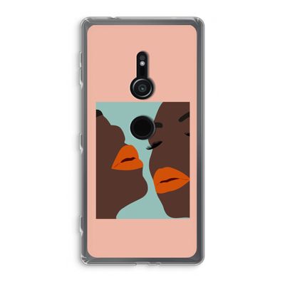 Orange lips: Sony Xperia XZ2 Transparant Hoesje