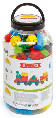 Paradiso Toys bouwblokken junior 20 x 43 cm 140 delig Paradiso Toys bouwblokken junior 20 x 43 cm 140 delig