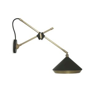 Bert Frank Shear Wandlamp - Messing - Zwart