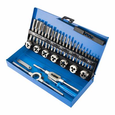 Set van schroefsnijdende taps en snijplaten Workpro M3 x 0,5, M4 x 0,7, M5 x 0,8, M6 x 1,00, M7 x 1, M8 x 1,25, M10 x 1,5, M12 x