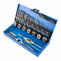 Set van schroefsnijdende taps en snijplaten Workpro M3 x 0,5, M4 x 0,7, M5 x 0,8, M6 x 1,00, M7 x 1, M8 x 1,25, M10 x 1,5, M12 x