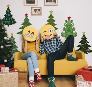 Kerststickers bomen ontwerpen