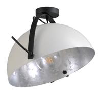 Masterlight Stoere plafondlamp Industria 40cm wit met oudzilver 5198-06-37-B