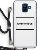 Ambitchious: Samsung Galaxy A6 (2018) Transparant Hoesje met koord