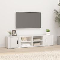 Tv-meubels 2 st 80x31,5x36 cm bewerkt hout wit