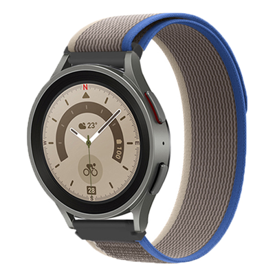 Samsung Galaxy Watch Nylon Trail Band - Blauw Grijs