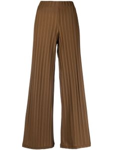 Viktor & Rolf pantalon ample en maille nervurée - Marron