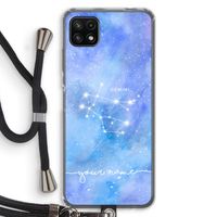 Sterrenbeeld - Licht: Samsung Galaxy A22 5G Transparant Hoesje met koord