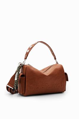 Middelgrote tas met Half logo - BROWN - U Middelgrote tas met Half logo - BROWN - U
