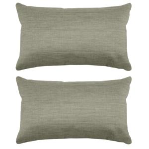 Stof Textile sierkussen Bea - 2x - groen - 30 x 50 cm - bank kussens - polyester