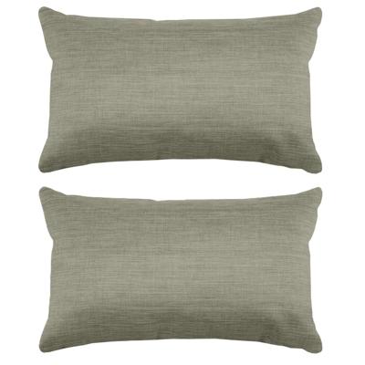 Stof Textile sierkussen Bea - 2x - groen - 30 x 50 cm - bank kussens - polyester