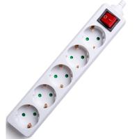 Stekkerdoos met Schakelaar en 5 Stopcontacten - Wit - 3680W