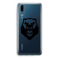 Angry Bear (black): Huawei P20 Transparant Hoesje