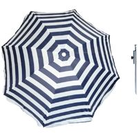 Parasol - blauw/wit - D120 cm - incl. draagtas - parasolharing - 49 cm - thumbnail