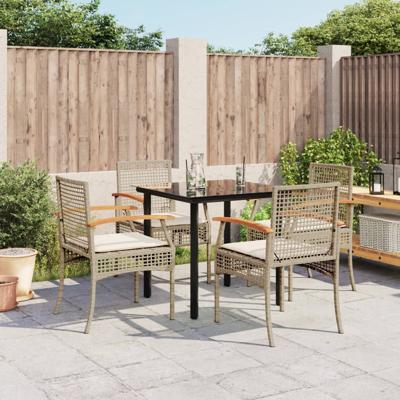 5-delige Tuinset met kussens poly rattan beige 5-delige Tuinset met kussens poly rattan beige