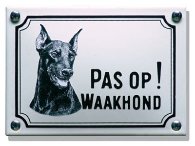 Waakhond bord Dobermann