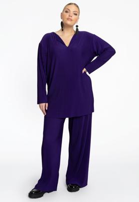 Yoek Broek PLISSE | Paars | Maat 58/60