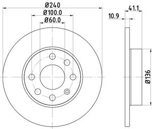 Remschijf Gecoat 50362PRO 8DD355108311