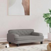 VidaXL Hondenmand 70x45x30 cm kunstleer grijs