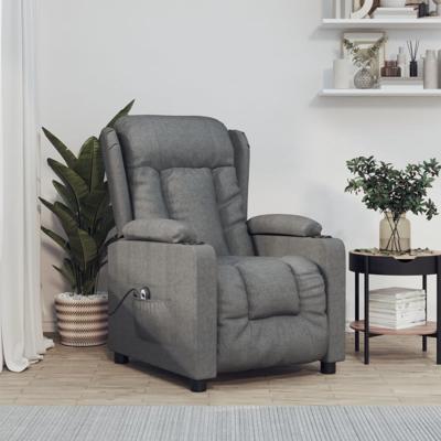 Fauteuil elektrisch verstelbaar stof donkergrijs