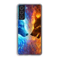 Fire & Ice: Samsung Galaxy S21 FE Transparant Hoesje